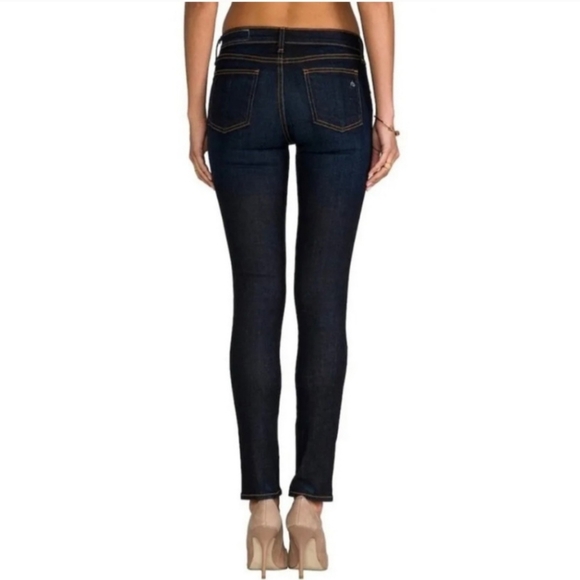 Rag and Bone Skinny Denim Hertiage Dark Wash Jeans Size 32 - Picture 2 of 12